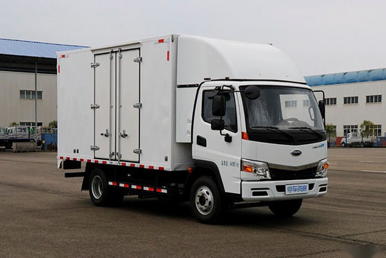 Camión de contenedores eléctricos de carga EV 85kw 230KM con caja refrigerada