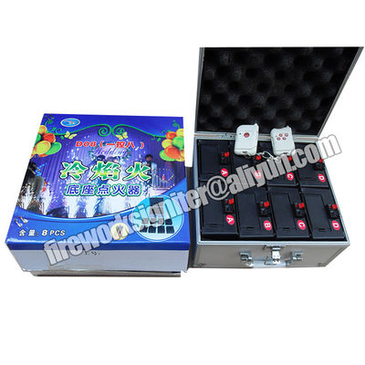 D08 Cold Flame Fireworks Firing System 8cues Wireless Two Remote Control Indoor Stage Fountain